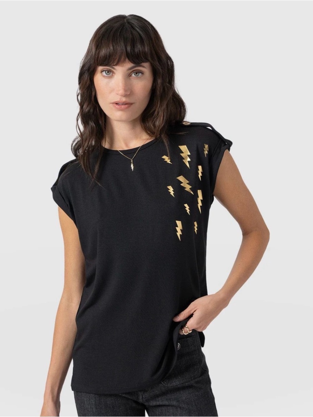 Saint + Sofia Lightning Bolt Graphic Tee